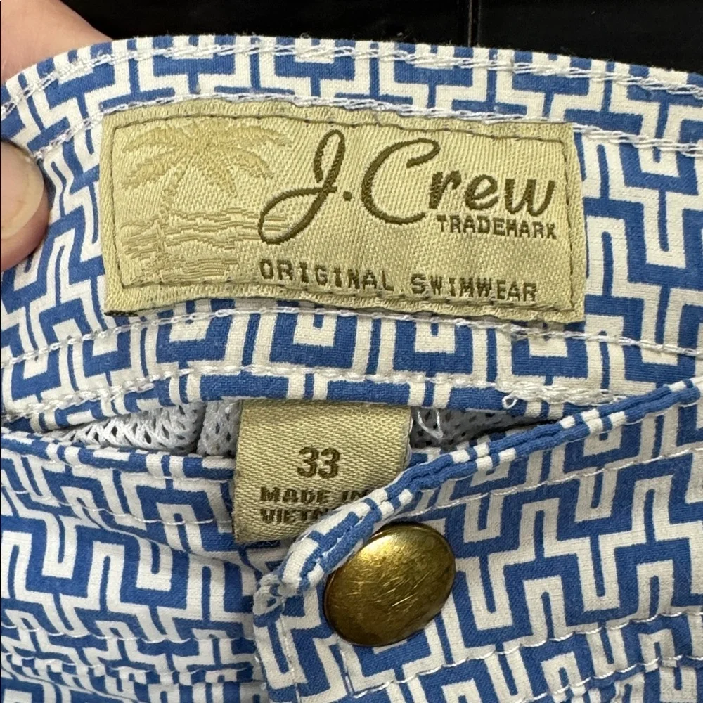 J.‎ Crew Blue and White Patterned Swimwear